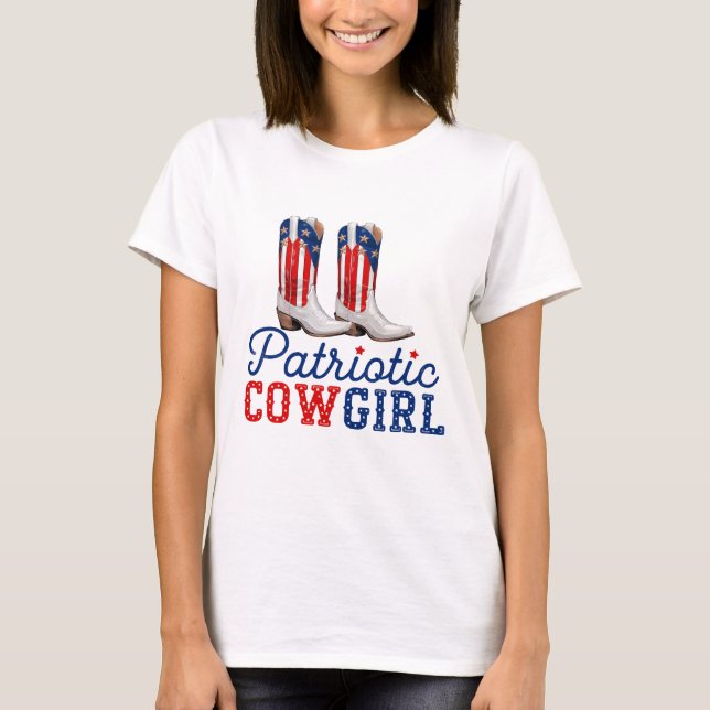 Stars Stripes Cowgirl Boots Prix T-Shirt (Vorderseite)