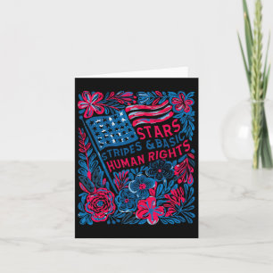 Stars Stripes Human Rights 4. Juli Floral Amer Karte