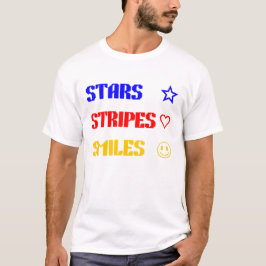 Stars Stripes Lächeln T-Shirt