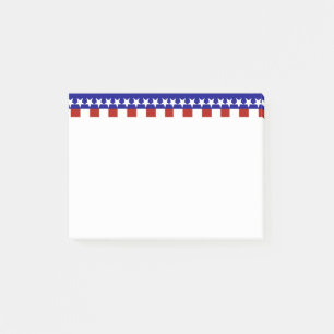 Stars & Stripes of Red White and Blue Post-it Klebezettel