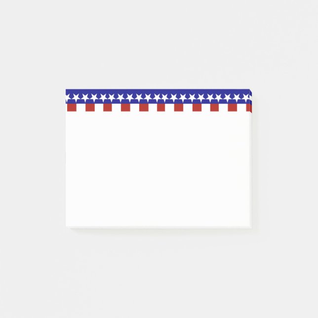 Stars & Stripes of Red White and Blue Post-it Klebezettel (Vorderseite)