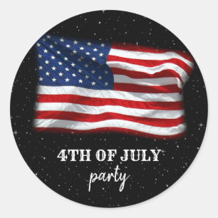 Stars Stripes Patriotic American Flag 4. Juli Runder Aufkleber
