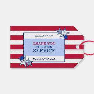 Stars Stripes Patriotic Veteran Service Vielen Dan Geschenkanhänger