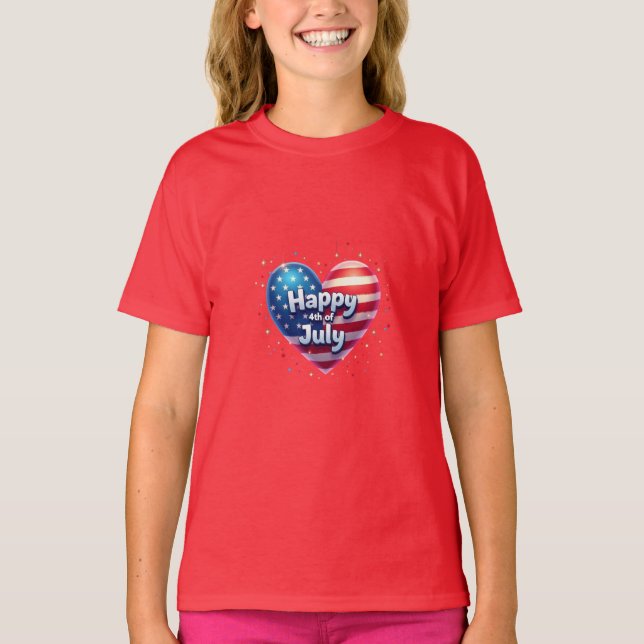 Stars & Stripes Spirit: Ikonische amerikanische Fr T-Shirt (Vorderseite)