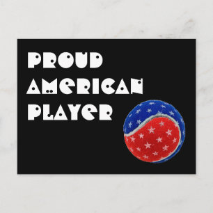 Stars & Stripes Tennis Ball - Proud American Playe Postkarte