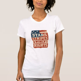 Stars, Stripes & Women’s Rights Distressed Flag T-Shirt