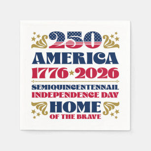 Stars Striptes Amerikas 250-jähriges Jubiläum Serviette