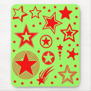 Stars Tattoos red + your ideas Mousepad