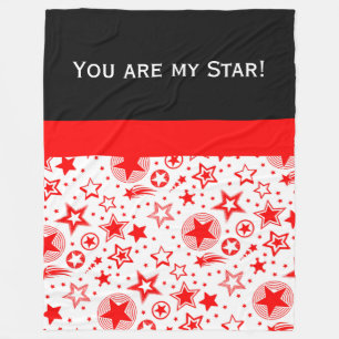 Stars Tattoos rot + Ihre Ideen Fleecedecke