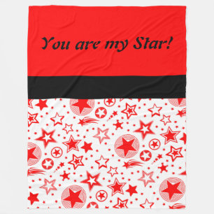 Stars Tattoos rot + Ihre Ideen Fleecedecke