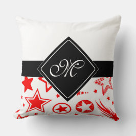 Stars Tattoos rot + Ihre Ideen Kissen