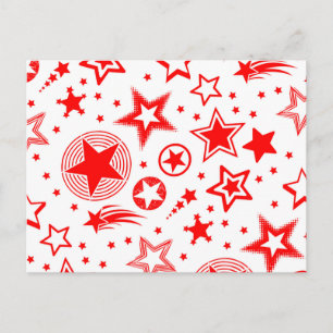 Stars Tattoos rot + Ihre Ideen Postkarte