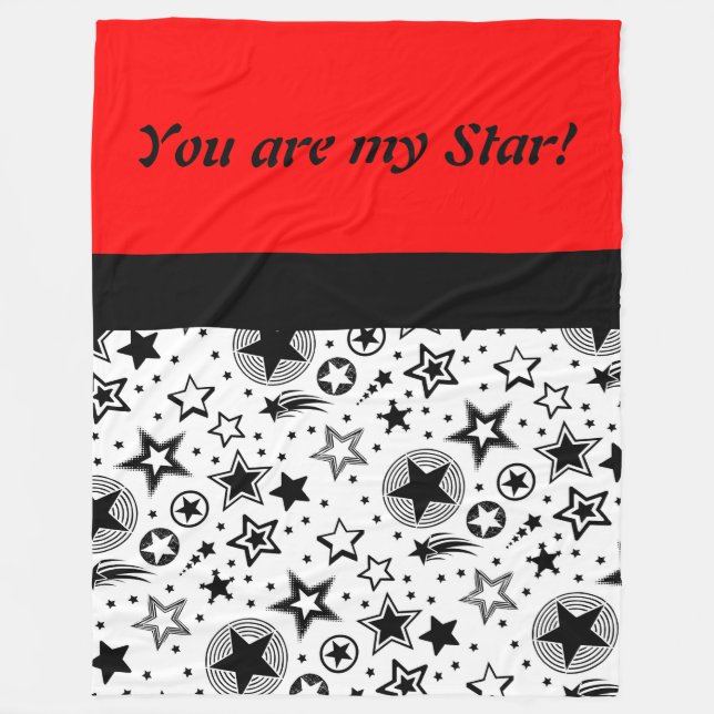 Stars Tattoos schwarz + Ihre Ideen Fleecedecke (Vorderseite)