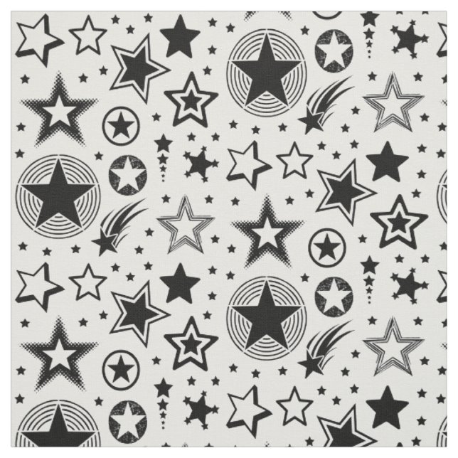Stars Tattoos schwarz + Ihre Ideen Stoff (Muster)