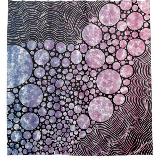 Stars und Kreise abstrakte Leinwand Duschvorhang