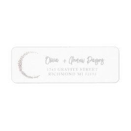 Stars und Moon Hand Letted Script Address Label
