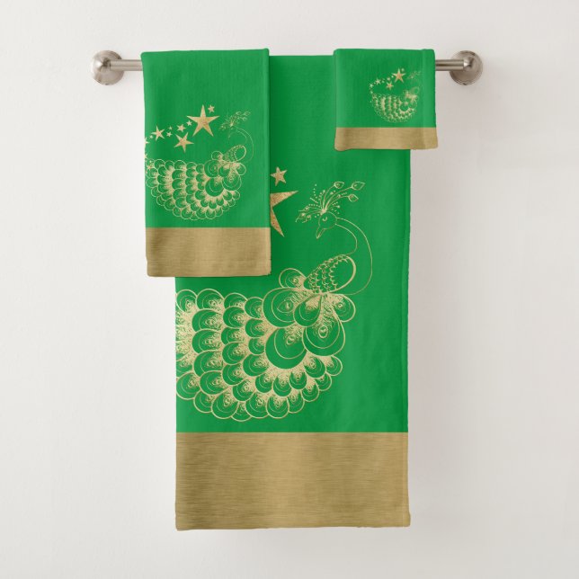 Stars und Peacock Towel Set (Insitu)