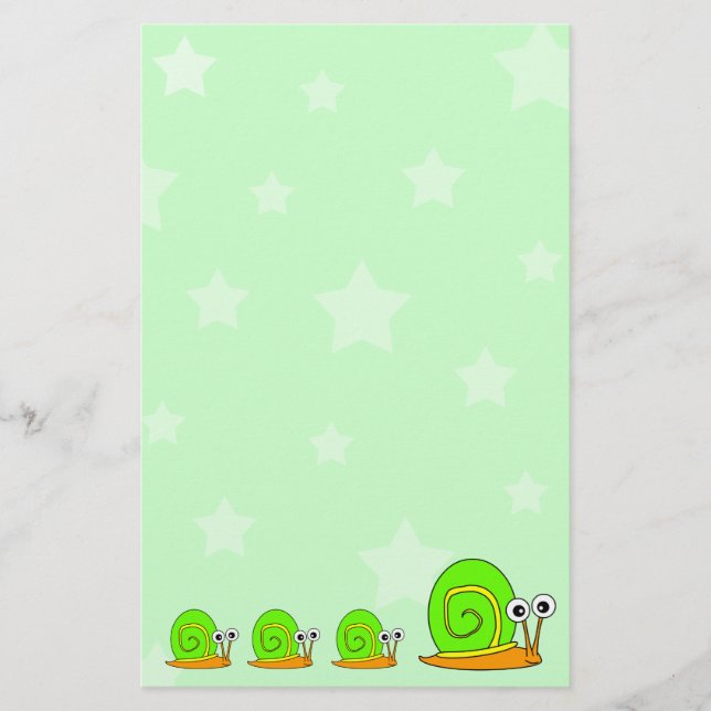 Stars und Schneckengeschirr Briefpapier (Vorderseite)