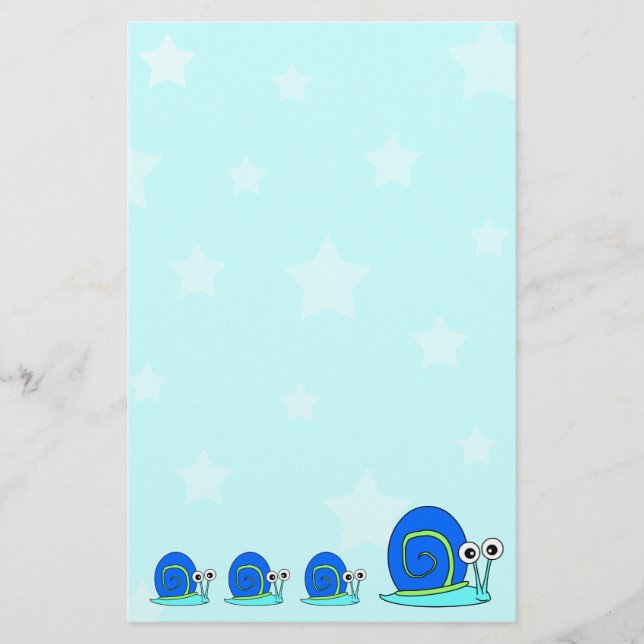 Stars und Schneckengeschirr Briefpapier (Vorderseite)
