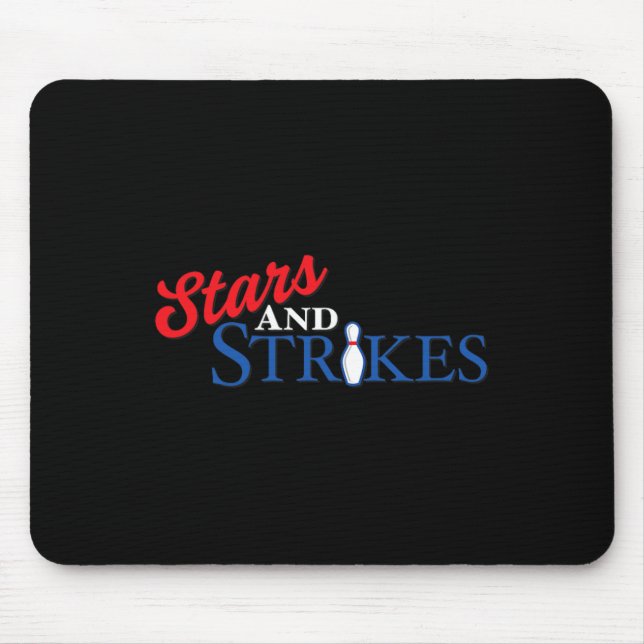 Stars und Strike Bob Bowling Team American Color Mousepad (Vorne)