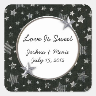 Stars Wedding Candy Buffet Sticker
