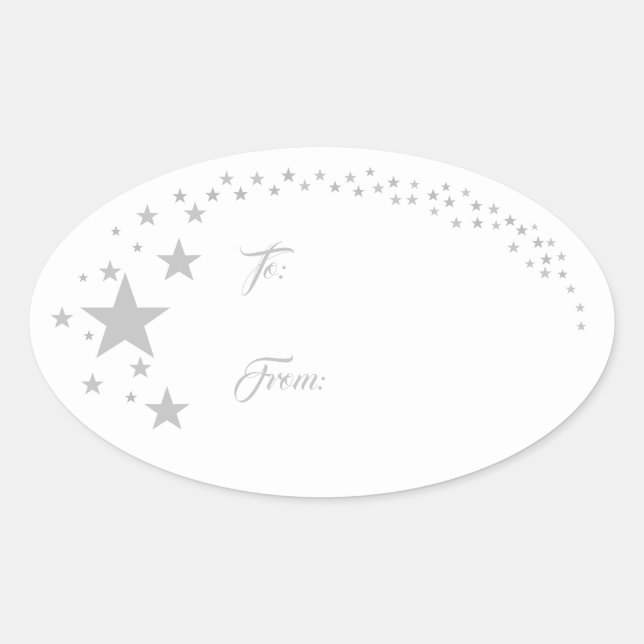 Stars Weihnachtsgeschenk Tag Sticker (Vorderseite)