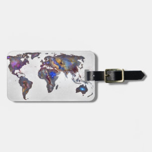 Stars world map gepäckanhänger