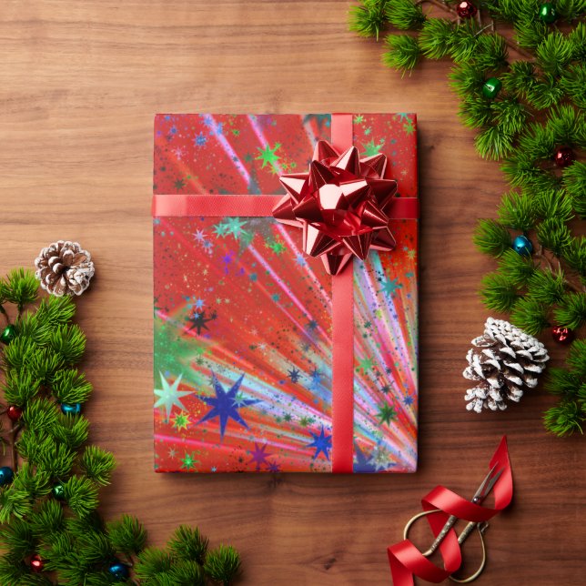 Stars Wrapping Paper Geschenkpapier (Feiertagsgeschenk)