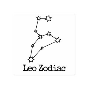 Stars Zodiac Celestial Horoscope Leo Gummistempel