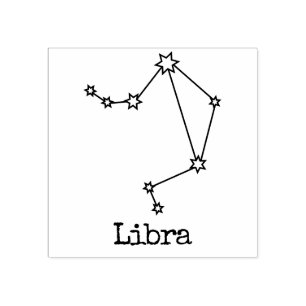 Stars Zodiac Celestial Horoscope Libra Gummistempel