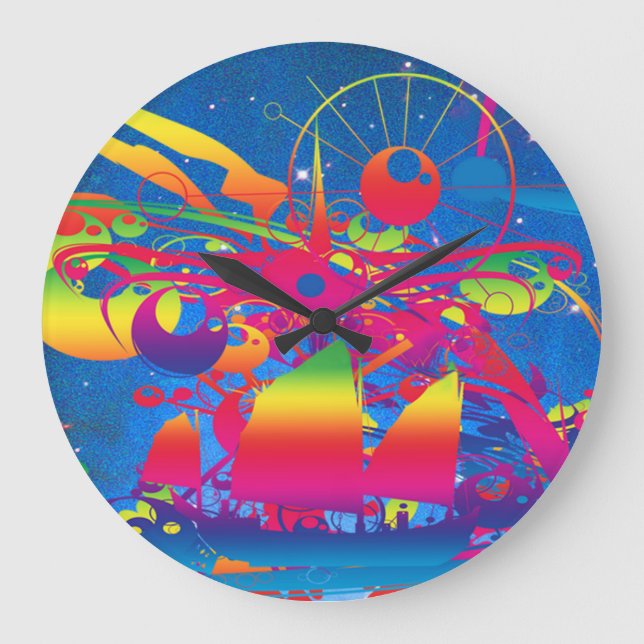 Starschiff Große Wanduhr (Vorderseite)