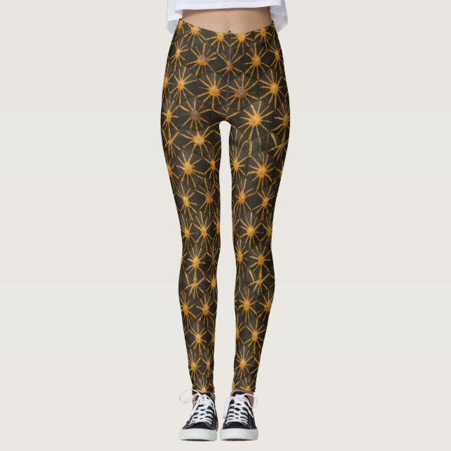 Starshield Radiata | Celestial Gold Geometric Leggings (Vorderseite)