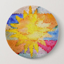 Starshine Sun  Bright Happy Colorful Star Sunshine Button