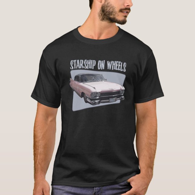 Starship auf Rädern T-Shirt (Vorderseite)