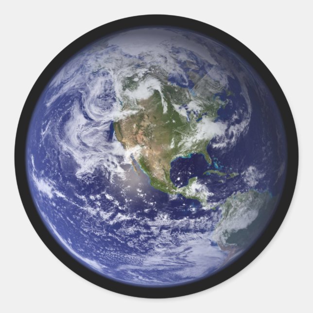 Starship Earth Runder Aufkleber (Vorderseite)