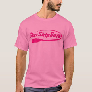 StarShipSofa Text-Magenta auf Rosa T-Shirt