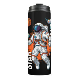 Starspieler - Weltraum-Basketball-Vibes Thermosbecher