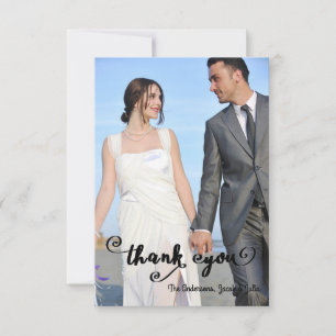 Starstruck Script Foto - 3x5 Hochzeit Vielen Dank Dankeskarte