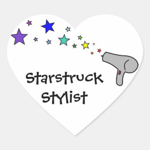 Starstruck-Stylist - Regenbogenpressen und Haartro Herz-Aufkleber