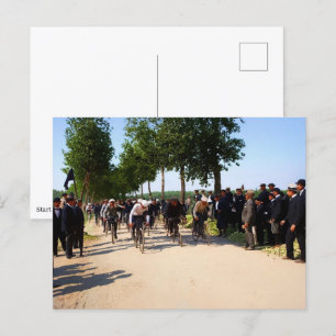 Start der ersten Tour de France Circa 1903 Farbe Postkarte