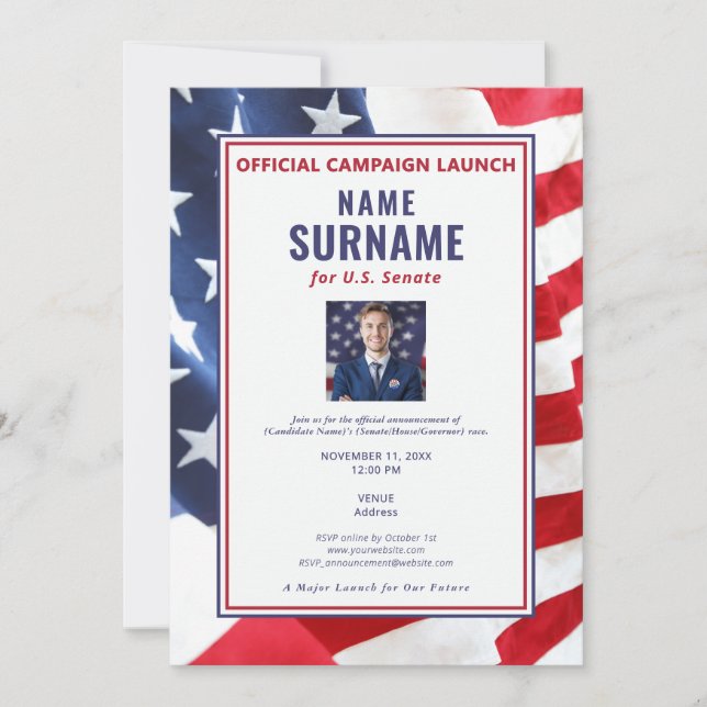 Start der Offiziellen Kampagne des Fotos für polit Einladung (Vorderseite)