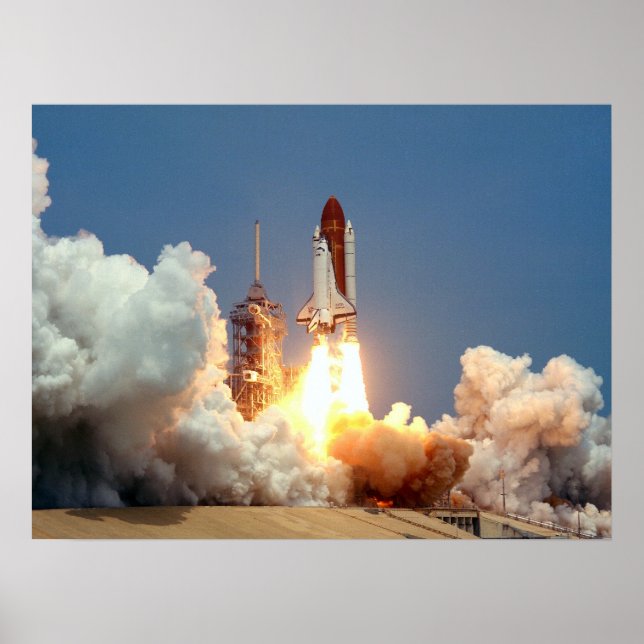 Start der Raumfähre "Challenger" (STS-51B) Poster (Vorne)