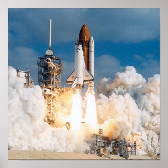 Start der Space Shuttle Discovery (STS-31) Poster (Vorne)
