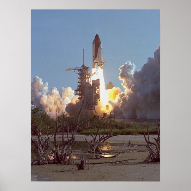Start der Space Shuttle Discovery (STS-41D) Poster (Vorne)