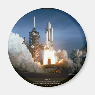 Start des ersten Space Shuttles STS-1 Columbia Magnet