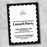 Start des Party für Firmenveranstaltungen Postkarte<br><div class="desc">Eine unterhaltsame, aber einfache Einladung für ein Business Grand Opening oder ein Brand- oder Product Launch Party Event. Fügen Sie Ihr eigenes Logo hinzu, um es mit Ihrem Branding zu versehen, und Sie können alle Elementfarben entsprechend Ihren Markenfarben ändern. Sie können sogar die Jakobsfarben ändern. Eine schlichte Klatsche für eine...</div>