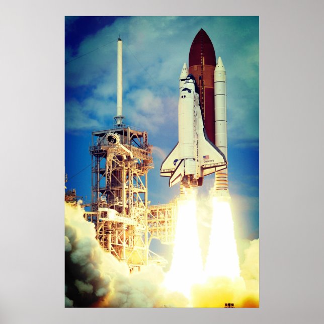 Start des Space Shuttle Discovery Poster (Vorne)
