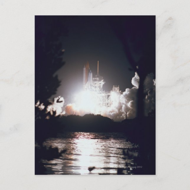 Start des Space Shuttle Postkarte (Vorderseite)
