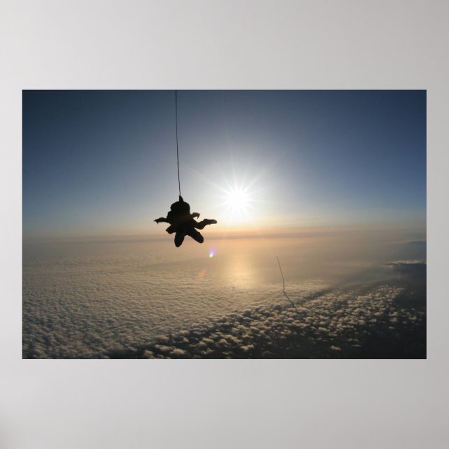 Start des Space Shuttle - Skydiver-Ansicht Poster (Vorne)