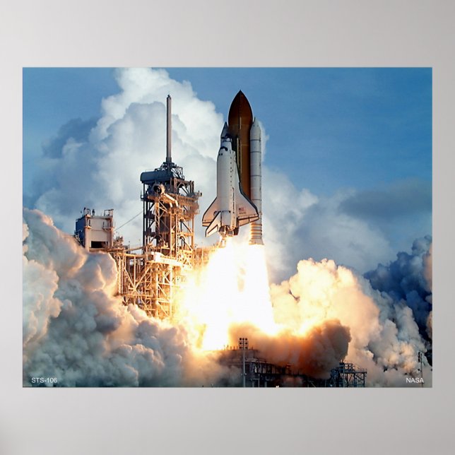 Start des Space Shuttle STS-106 Poster (Vorne)